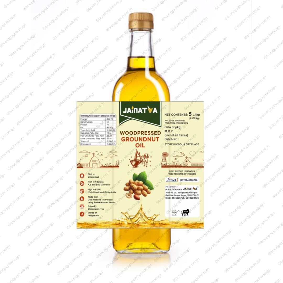 Woodpressed Groundnut oil — Packaging Design